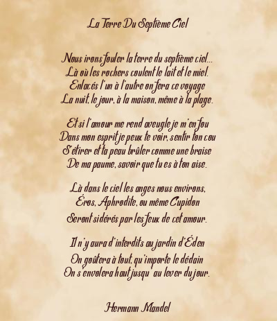 Le poème en image: La Terre Du Septième Ciel