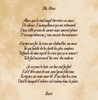 Le poème en image: Ma Muse