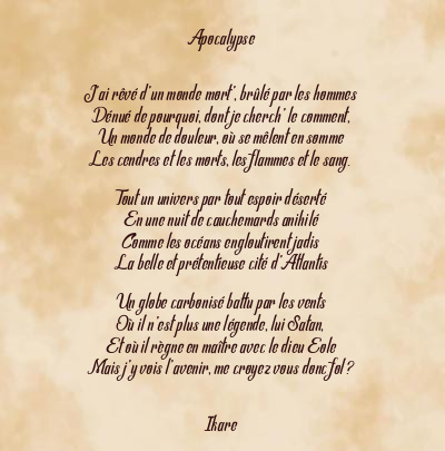 Le poème en image: Apocalypse