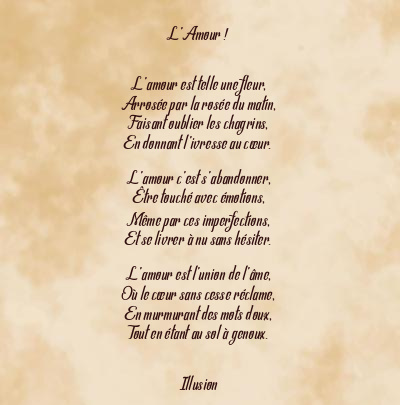 Le poème en image: L’amour !
