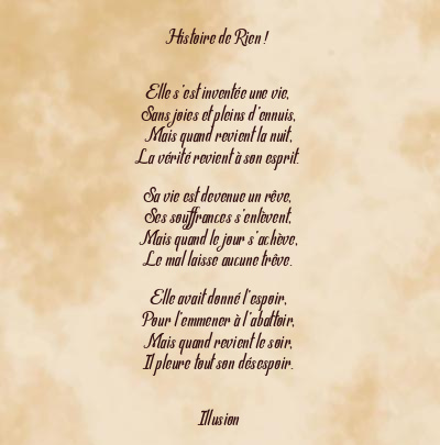 Le poème en image: Histoire De Rien !