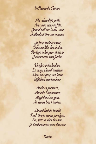 Le poème en image: Le Chemin Du Coeur !