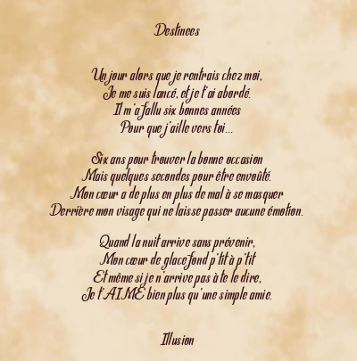 Le poème en image: Destinees