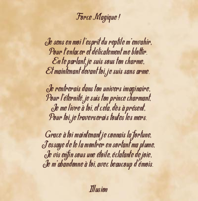 Le poème en image: Force Magique !