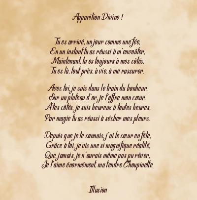 Le poème en image: Apparition Divine !