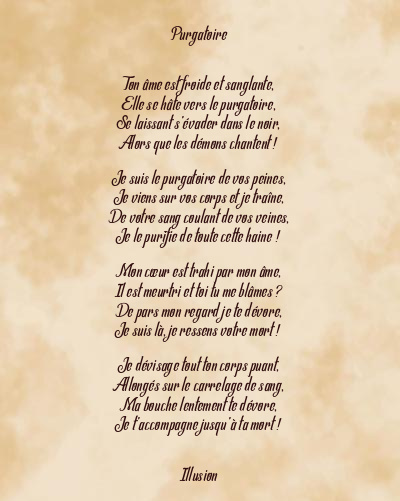 Le poème en image: Purgatoire