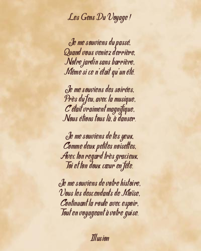 Le poème en image: Les Gens Du Voyage !
