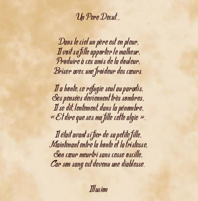 Le poème en image: Un Pere Decut…
