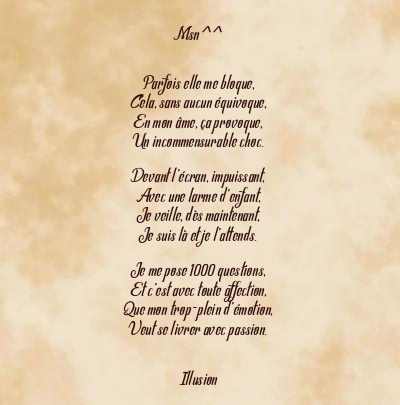 Le poème en image: Msn^^