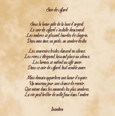 Le poème en image: Crépuscule Mélancolique.