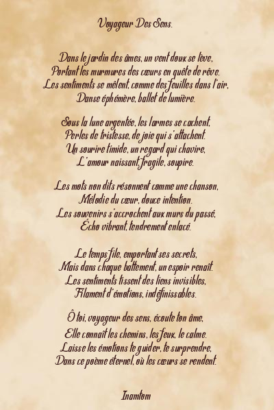Le poème en image: Nomade Des Émotions.