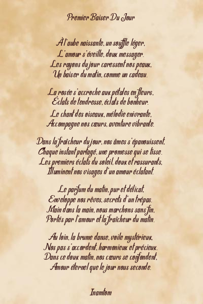 Le poème en image: Réveil En Douceur.