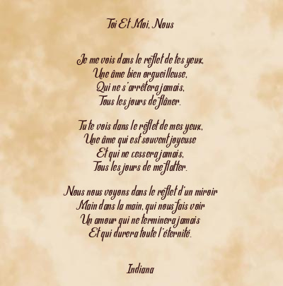 Le poème en image: Toi Et Moi, Nous