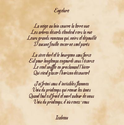 Le poème en image: Engelure