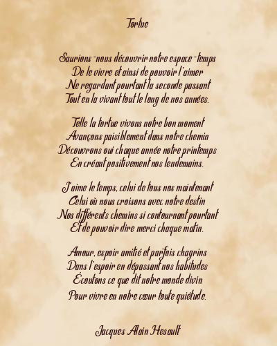 Le poème en image: Tortue