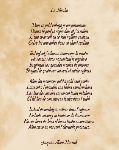 Le poème en image: Le Moulin