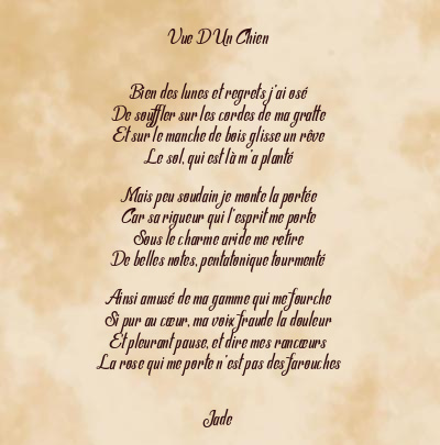 Le poème en image: Vue D Un Chien
