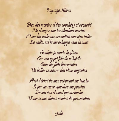 Le poème en image: Paysage Marin