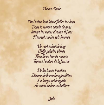 Le poème en image: Pleure Saule