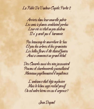 Le poème en image: La Fable Du Vautour Cupide, Partie 2
