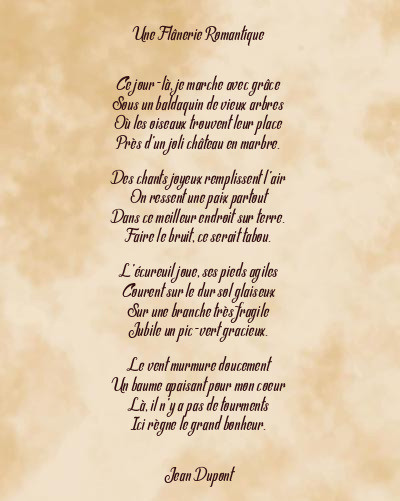 Le poème en image: Une Flânerie Romantique