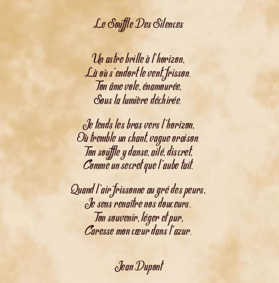 Le poème en image: Le Souffle Des Silences