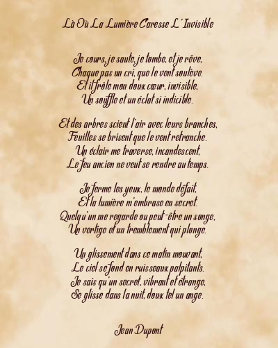 Le poème en image: Là Où La Lumière Caresse L’invisible