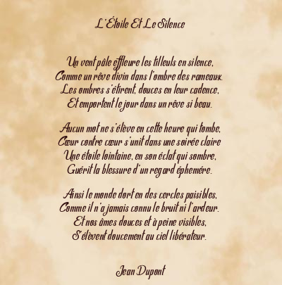 Le poème en image: L’étoile Et Le Silence