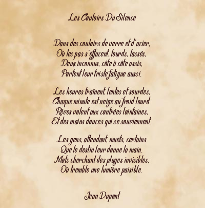 Le poème en image: Les Couloirs Du Silence