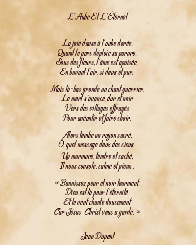 Le poème en image: L’aube Et L’éternel