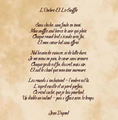 Le poème en image: L’ombre Et Le Souffle