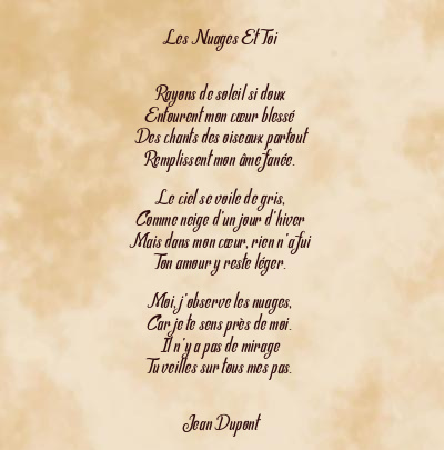 Le poème en image: Les Nuages Et Toi
