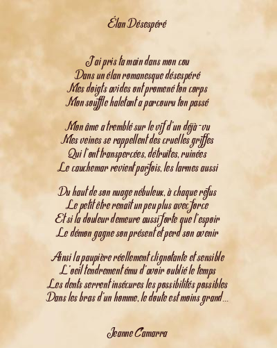 Le poème en image: Élan Désespéré