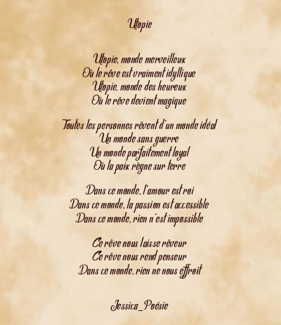 Le poème en image: Utopie