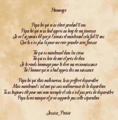 Le poème en image: Hommage