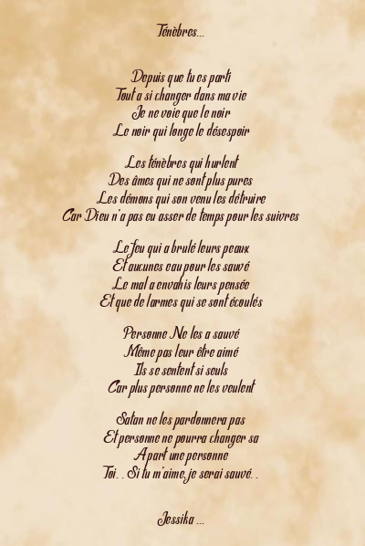 Le poème en image: Ténèbres…