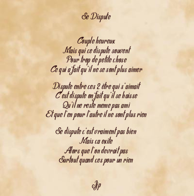 Le poème en image: Se Dispute