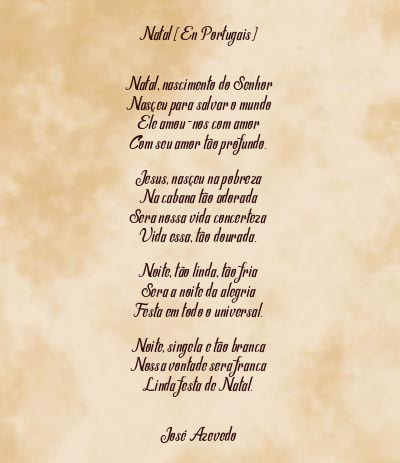 Le poème en image: Natal (En Portugais)
