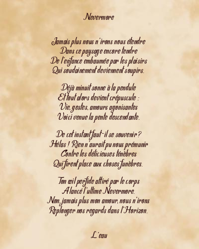 Le poème en image: Nevermore