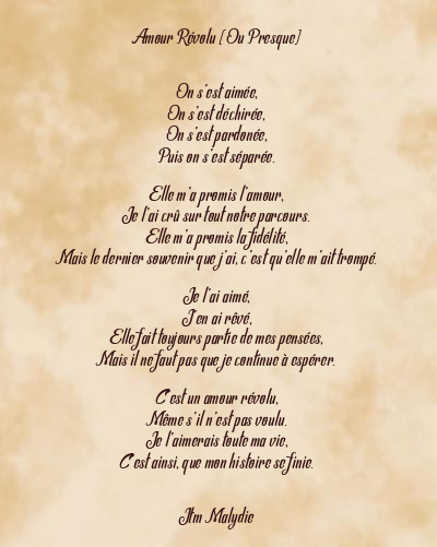 Le poème en image: Amour Révolu (Ou Presque)