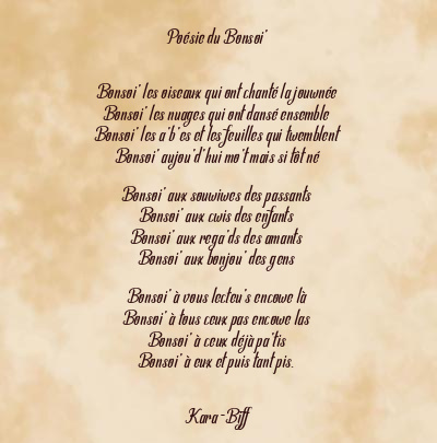 Le poème en image: Poésie Du Bonsoi’