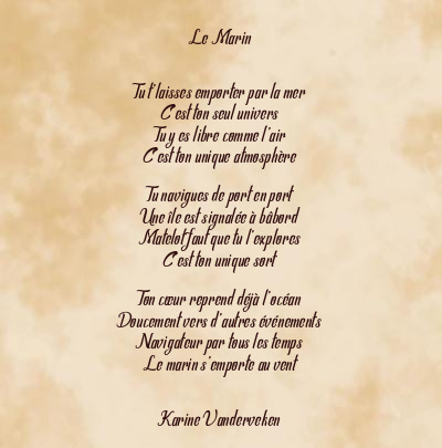 Le poème en image: Le Marin