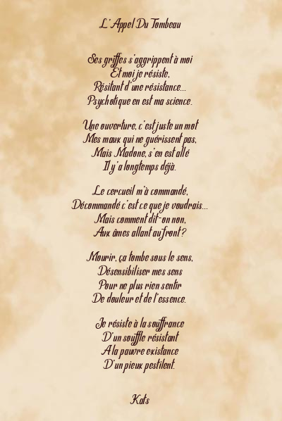 Le poème en image: L’appel Du Tombeau