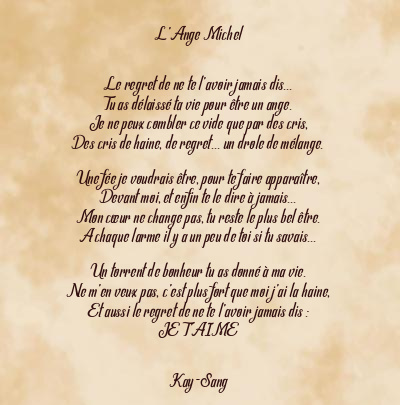 Le poème en image: L’ange Michel