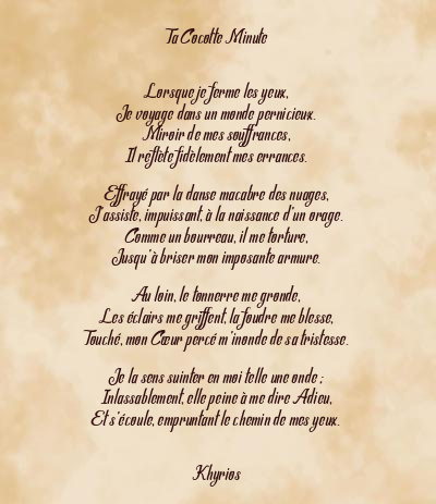 Le poème en image: Ta Cocotte Minute