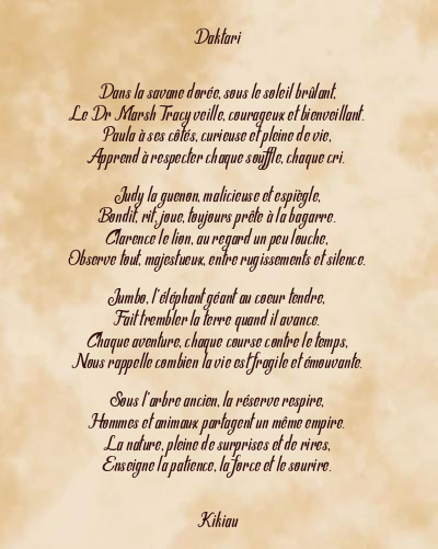 Le poème en image: Daktari