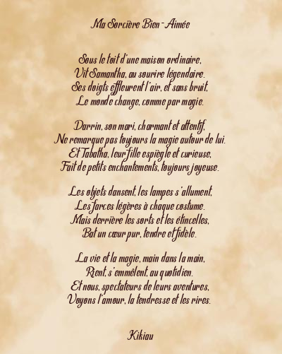 Le poème en image: Ma Sorcière Bien-Aimée