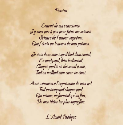 Le poème en image: Passion