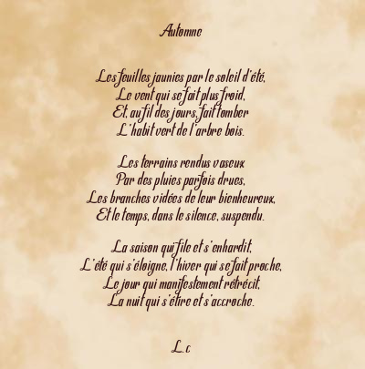 Le poème en image: Automne