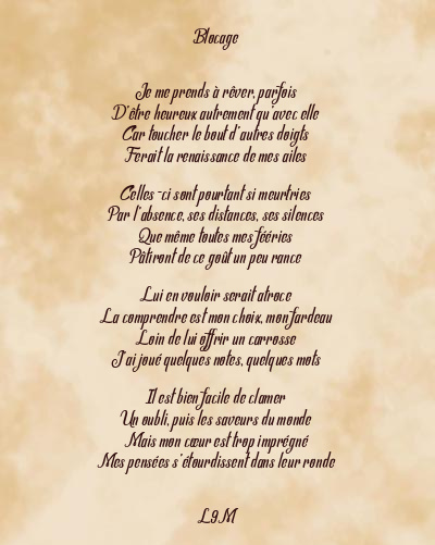 Le poème en image: Blocage